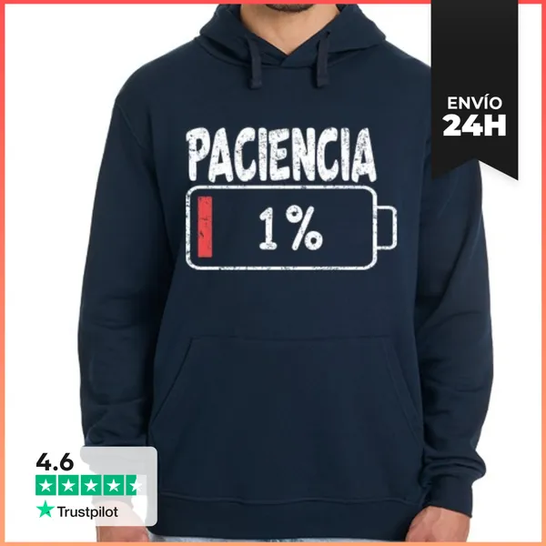 Sudadera Unisex Con Capucha Paciencia En 1 Regalo Divertido