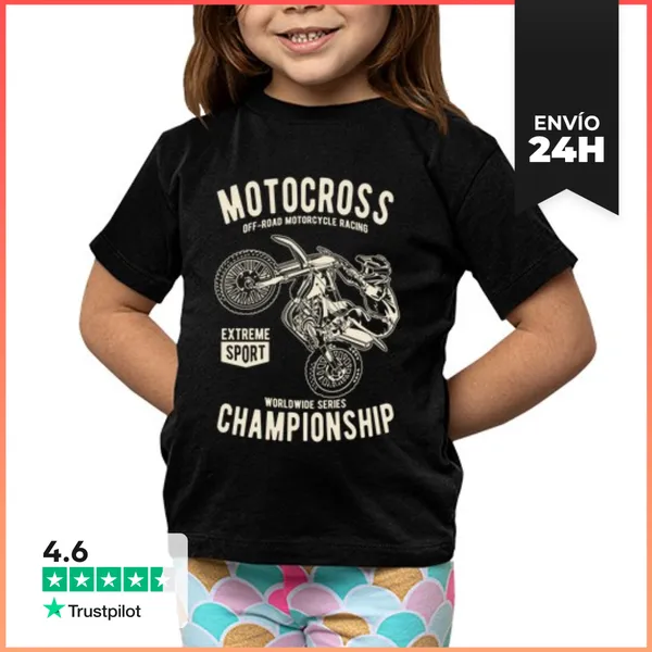 Camiseta Clásica Para Niños Ciclista De Motocross LaTostadora