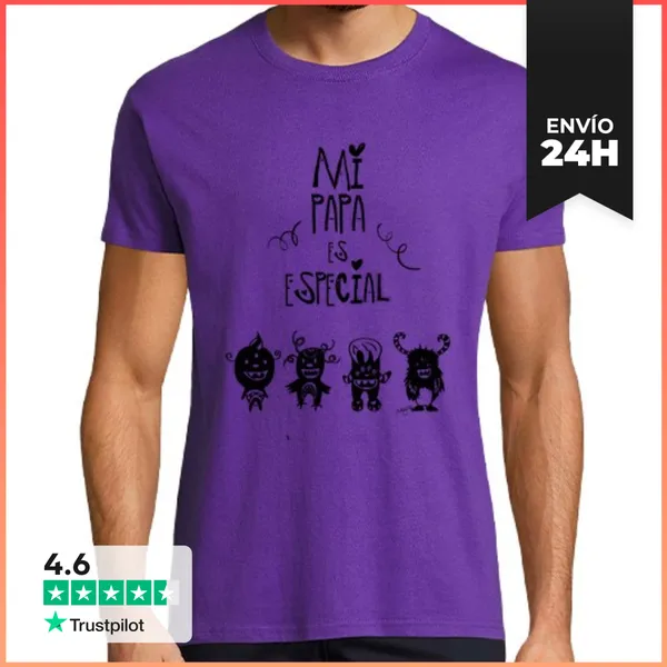 Camiseta Hombre Clásica Papa Es Especial LaTostadora
