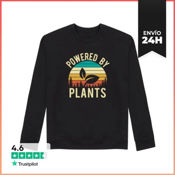 Sudadera Unisex Divertida Camiseta Vegana Impulsada Por