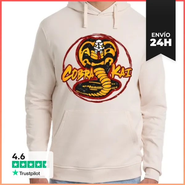Sudadera Unisex Con Capucha Cobra Kai LaTostadora