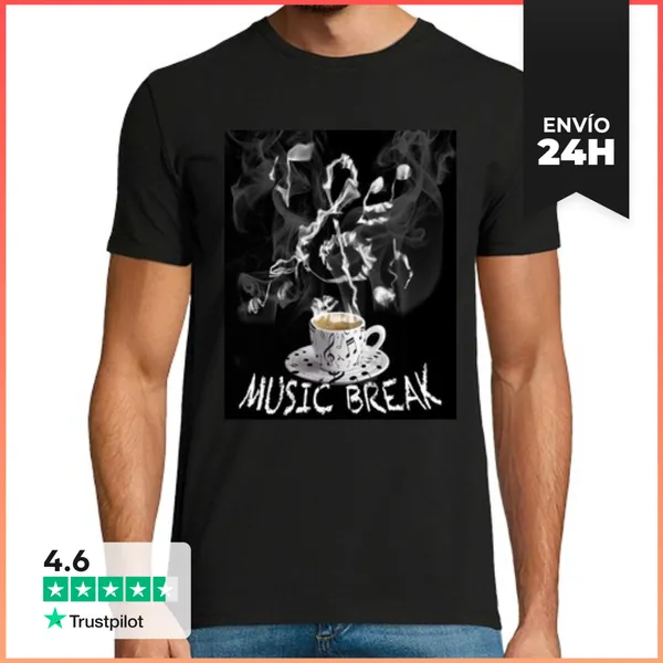 Camiseta Hombre Clásica Music Break LaTostadora