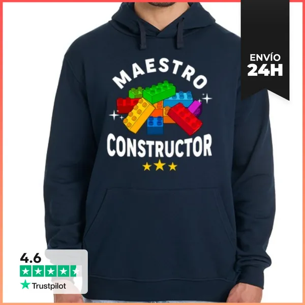 Sudadera Unisex Con Capucha Maestro Constructor Creativo Juguetes