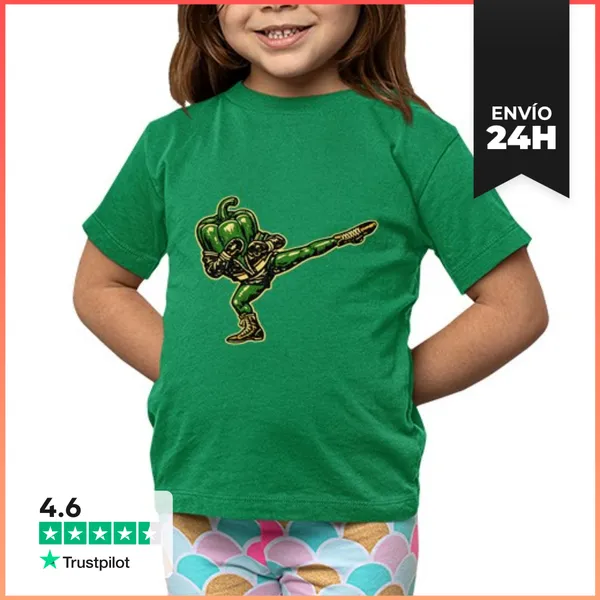 Camiseta Clásica Para Niños Pimiento Morrón Savate Vintage Retro