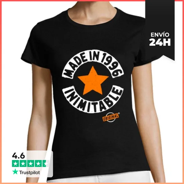 Camiseta Mujer Clásica Made In 1996 Inimitable LaTostadora