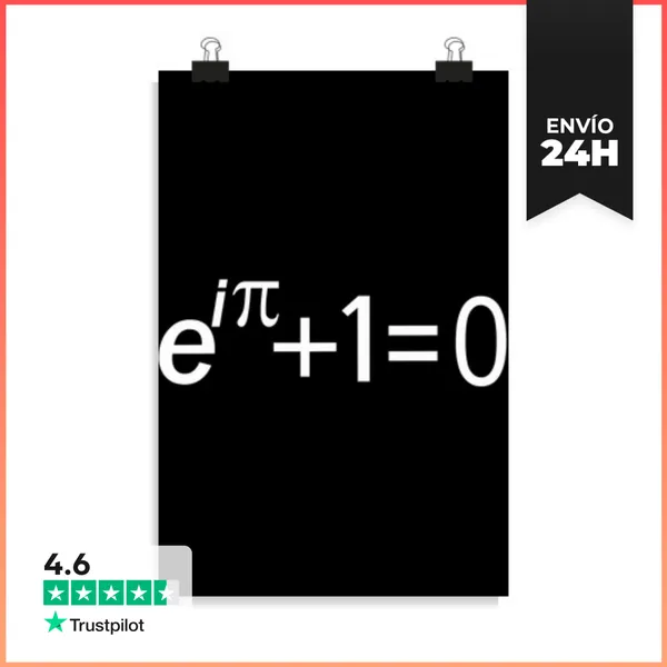 Póster Vertical La Identidad De Euler La Matemática Más Hermosa
