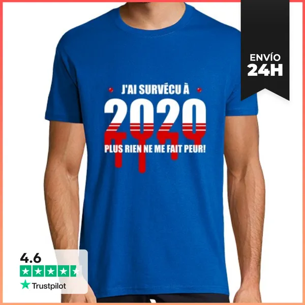 Camiseta Hombre Clásica Sobreviviente 2020 LaTostadora