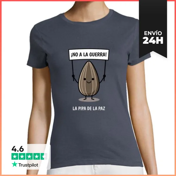Camiseta Mujer Clásica La Pipa De La Paz Camiseta Divertida No A