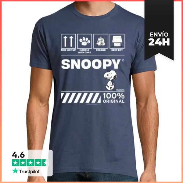 Camiseta Hombre Clásica Snoopy Original LaTostadora