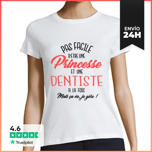 Camiseta Mujer Clásica La Princesa Y El Dentista LaTostadora