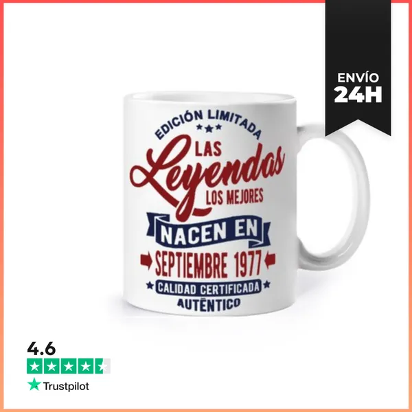 Taza Las Leyendas Nacen En Septiembre 1977 LaTostadora