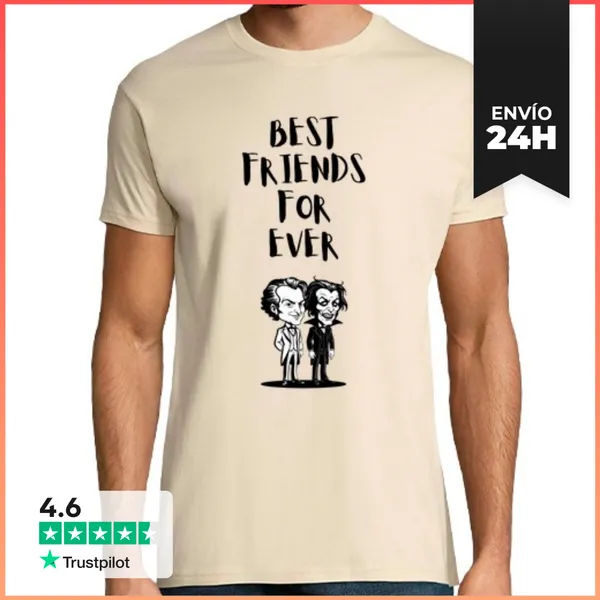 Camiseta Hombre Clásica Mejores Amigos Para Siempre LaTostadora