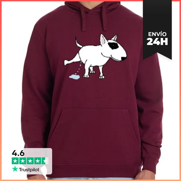 Sudadera Unisex Con Capucha Bull Terrier Pis LaTostadora