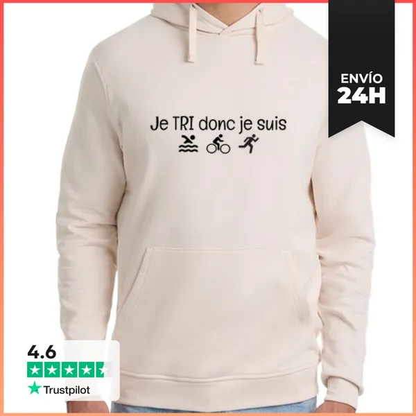 Sudadera Unisex Con Capucha Yo Tri Así Que Soy. Sudadera