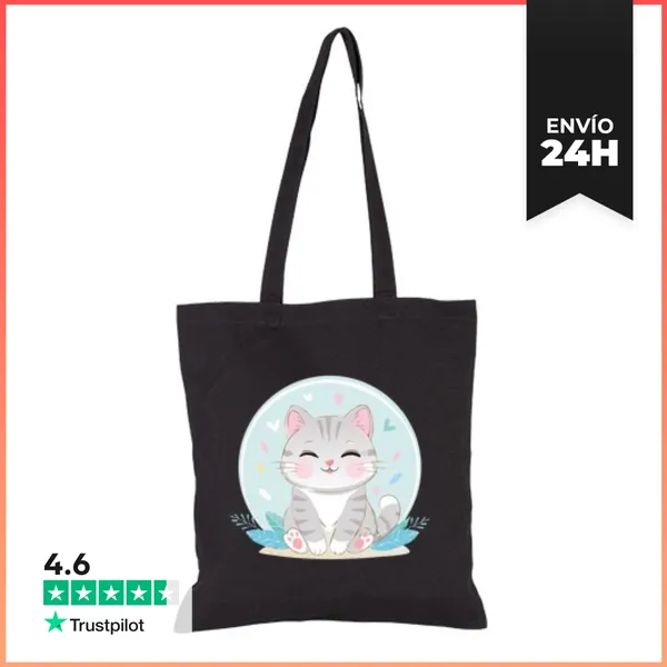 Bolsa De Tela Gato Kawaii LaTostadora