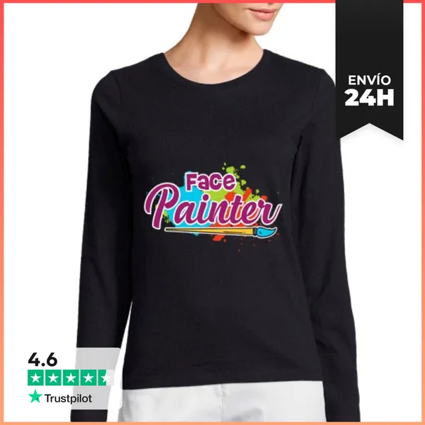 Camiseta Mujer Manga Larga Regalo Para Artista Del Maquillaje
