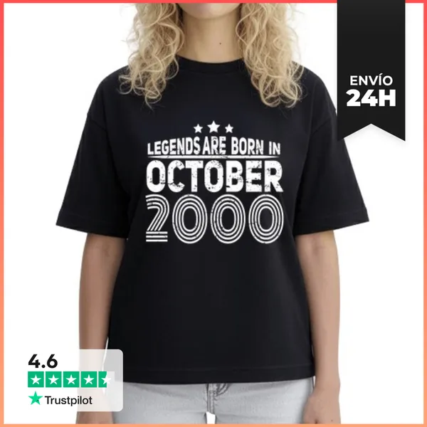 Camiseta Mujer Boxy Idea De Regalo En Octubre De 2000 LaTostadora