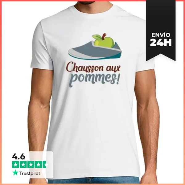 Camiseta Hombre Clásica La Broma De La Manzana LaTostadora