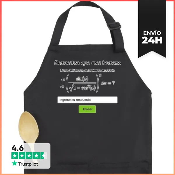 Delantal Premium Con Bolsillo Integral Imposible Delantal Humor