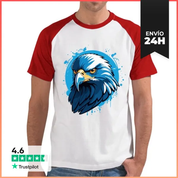 Camiseta Hombre, Estilo Béisbol Águila Azul LaTostadora