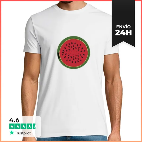 Camiseta Hombre Clásica Sandia Palestina LaTostadora