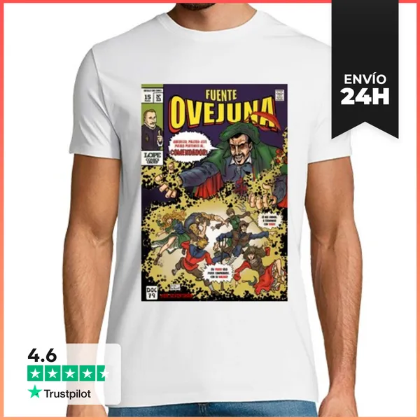 Camiseta Hombre Clásica Fuenteovejuna Portada Marvelizada