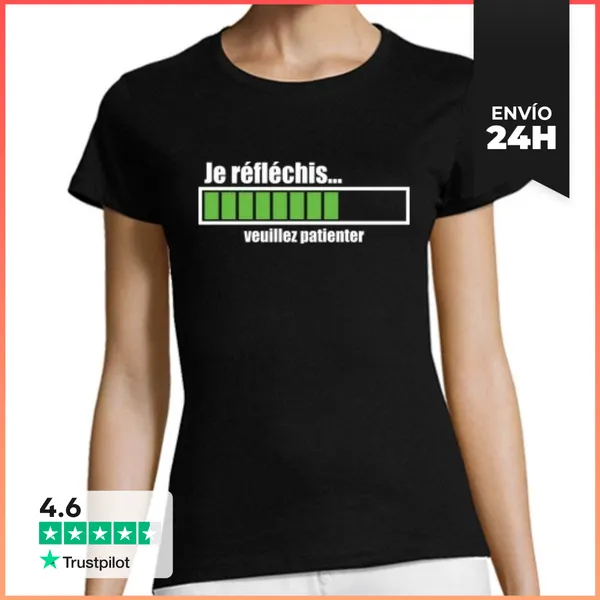 Camiseta Mujer Clásica Estoy Pensando En El Humor Del Regalo D