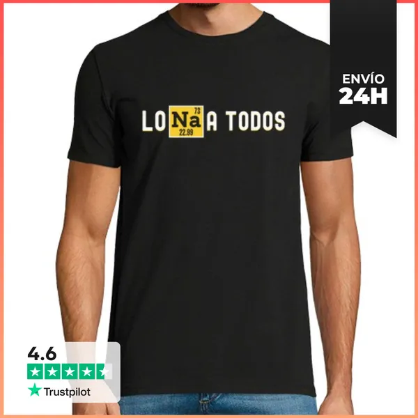 Camiseta Hombre Clásica Los Na A Todos Divertida De Quimica