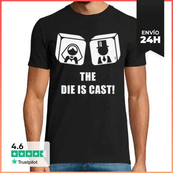 Camiseta Hombre Clásica La Suerte Está Echada - Juego Terminado -