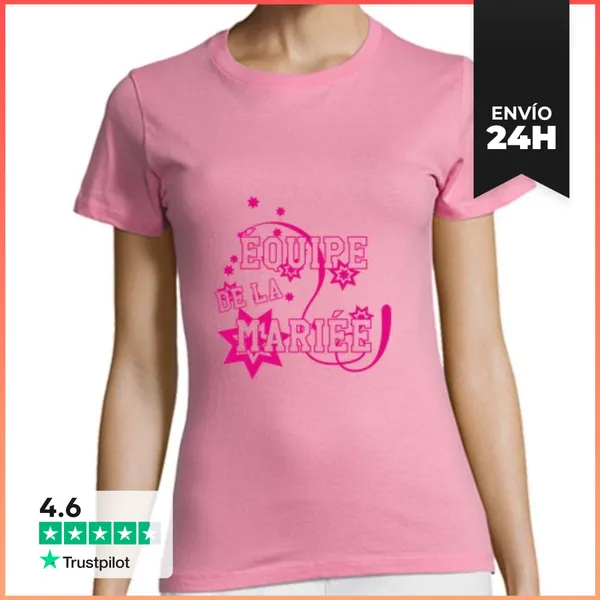 Camiseta Mujer Clásica La Novia Del Equipo / De La Boda