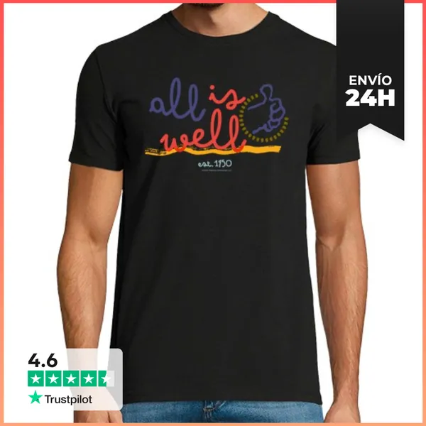 Camiseta Hombre Clásica Charlie Brown All Is Well LaTostadora