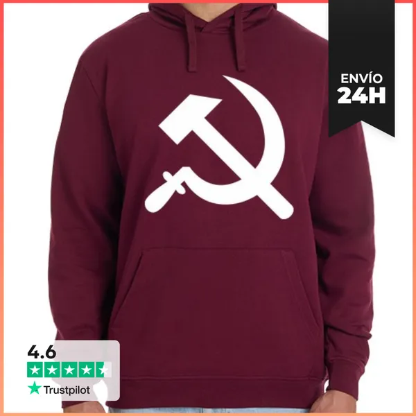Sudadera Unisex Con Capucha Hoz Y Martillo LaTostadora
