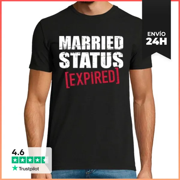 Camiseta Hombre Clásica Estado Casado Vencido LaTostadora