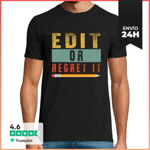 Camiseta Hombre Clásica Editar O Arrepentirse Camisa Del Profesor