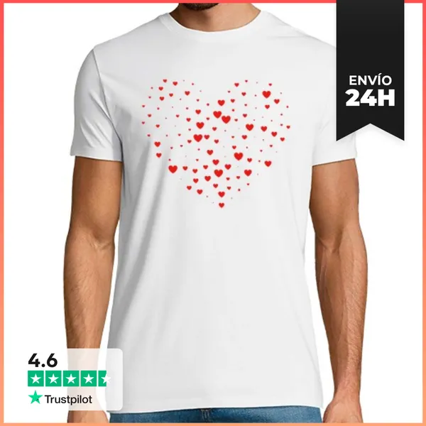 Camiseta Hombre Clásica Corazon Hermoso LaTostadora