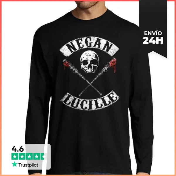 Camiseta Hombre Manga Larga Negan Y Lucille - The Walking Dead