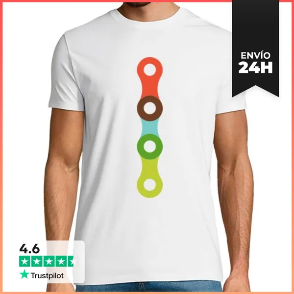 Camiseta Hombre Clásica Cadena Ciclista LaTostadora