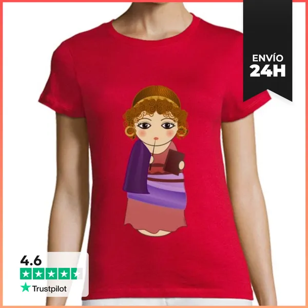 Camiseta Mujer Clásica Camiseta Kokeshi Safo LaTostadora