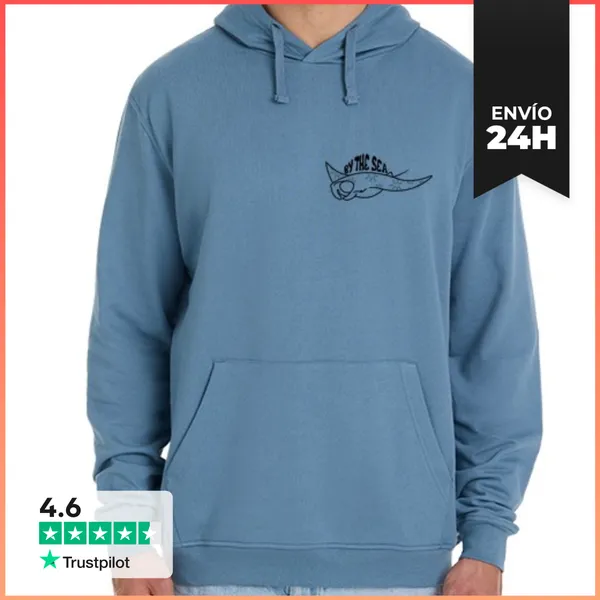 Sudadera Unisex Con Capucha MOBULIDAE Y MANTA LOGO LaTostadora