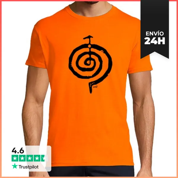 Camiseta Hombre Clásica Espiral Negra LaTostadora
