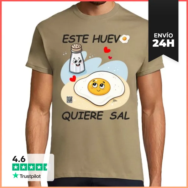 Camiseta Hombre Clásica CAM Hombre Color Caqui - Este Huevo