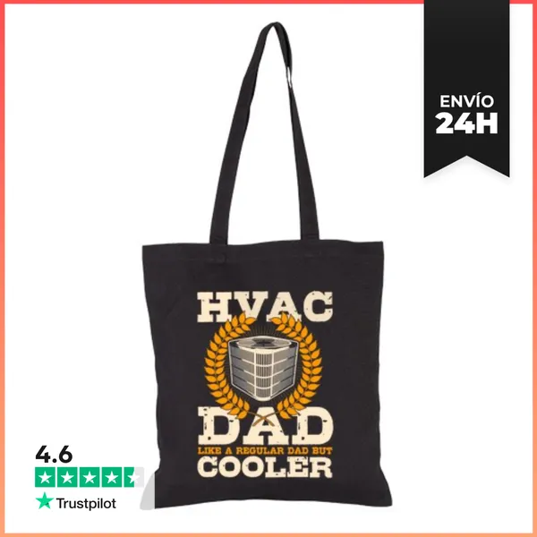 Bolsa De Tela Papá Técnico De HVAC En La Parte Posterior De La