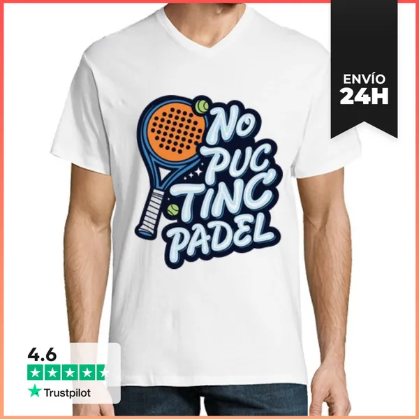 Camiseta Hombre, Cuello Pico No Puc Tinc Pàdel LaTostadora