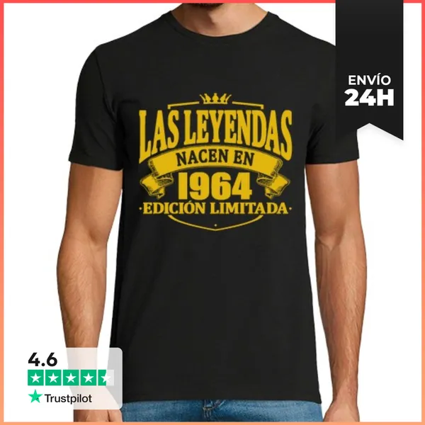 Camiseta Hombre Clásica Las Leyendas Nacen En 1964 LaTostadora