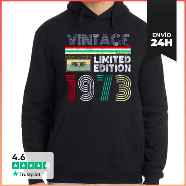 Sudadera Unisex Con Capucha 1973 Vintage - Limited Edition