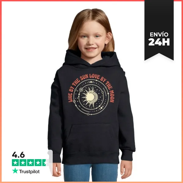 Sudadera Para Niños Con Capucha LIVE BY THE SUN LOVE BY THE MOON