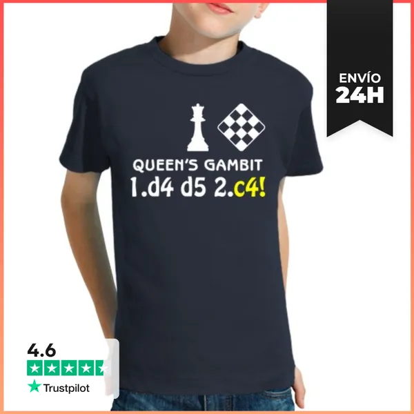 Camiseta Clásica Para Niños Ajedrez - Gambito De Dama LaTostadora