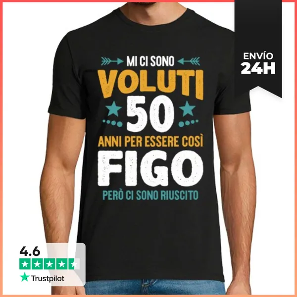 Camiseta Hombre Clásica 50 Cumpleaños Genial Regalo De 50 Años