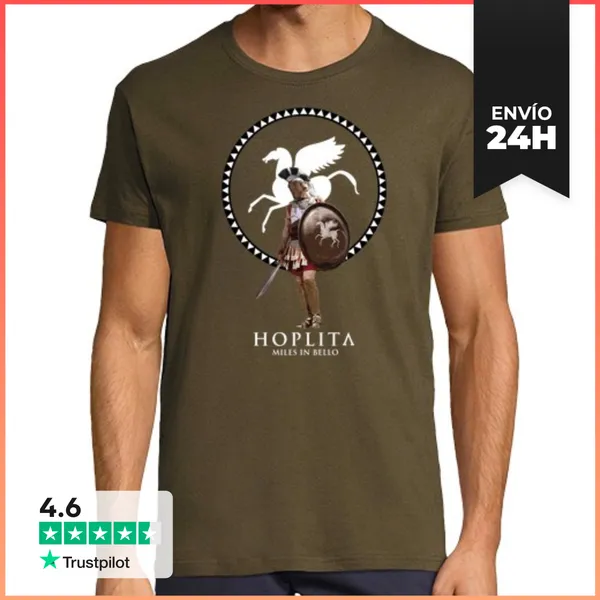 Camiseta Hombre Clásica Hoplita. Miles In Bello LaTostadora