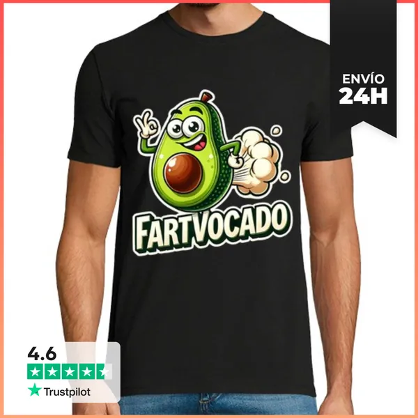 Camiseta Hombre Clásica Divertido Pedo De Aguacate LaTostadora